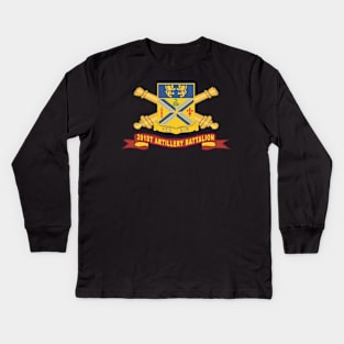 201st Field Artillery Battalion - DUI w Br - Ribbon X 300 Kids Long Sleeve T-Shirt